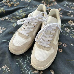 Veja V-10 Sneakers - White and Off-white Leather, Suede, and Mesh